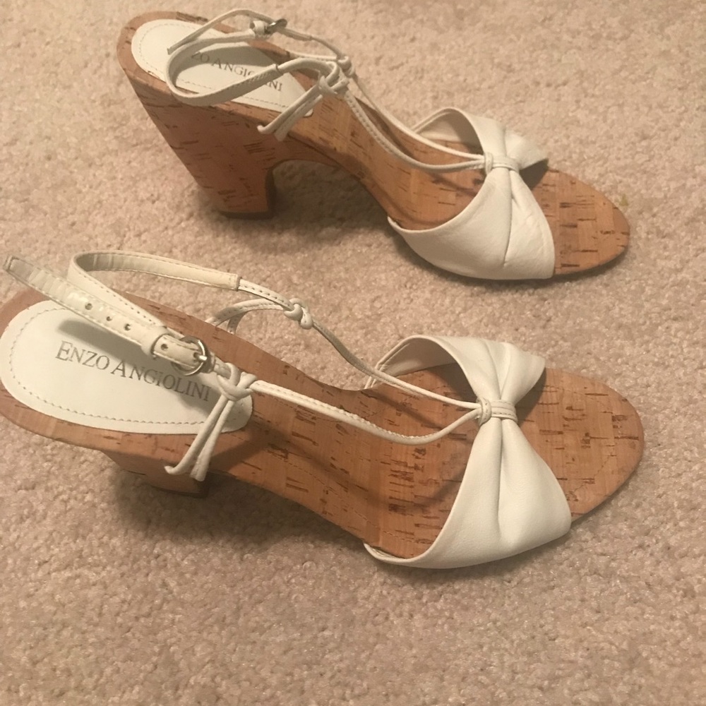 White Wedge Sandals